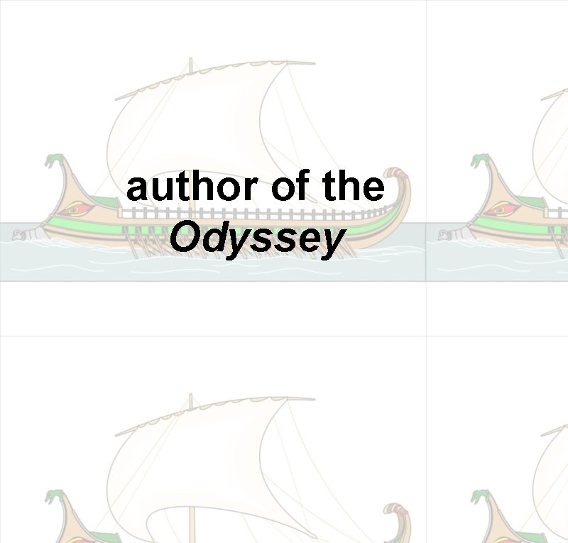 author of the Odyssey 