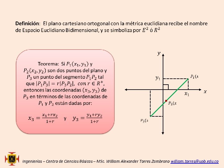  Ingenierías – Centro de Ciencias Básicas – MSc. William Alexander Torres Zambrano william.