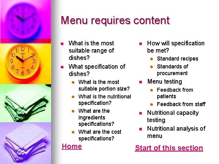 Menu requires content n n What is the most suitable range of dishes? What Menu requires content n n What is the most suitable range of dishes? What