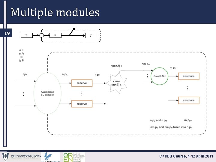 Multiple modules 19 6 th DEB Course, 4 -12 April 2011 