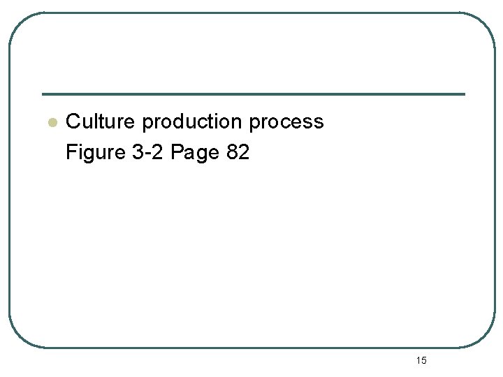 l Culture production process Figure 3 -2 Page 82 15 