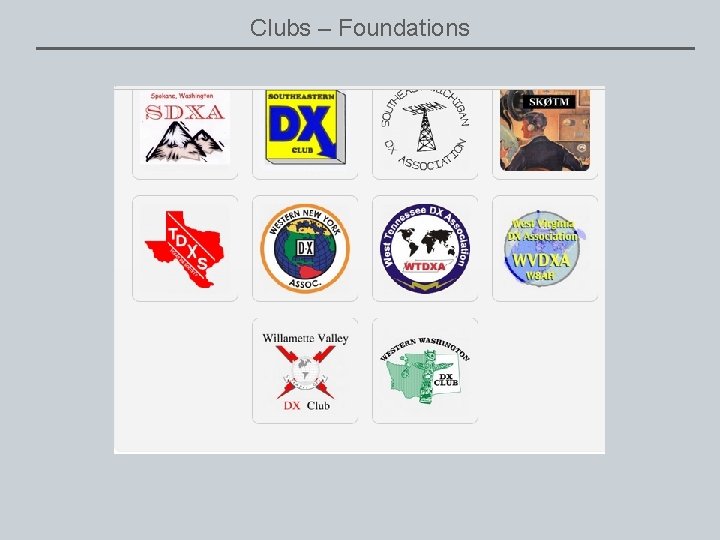 Clubs – Foundations 