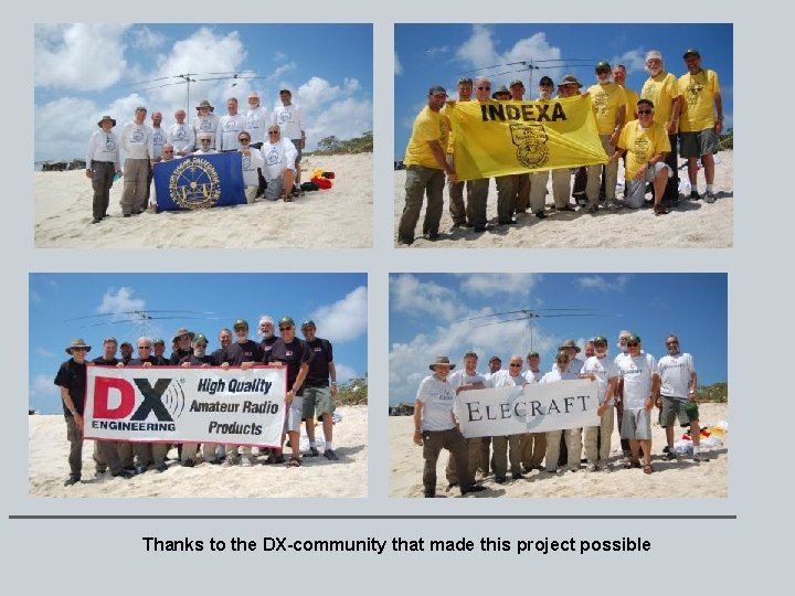 Thanks to the DX-community that made this project possible 