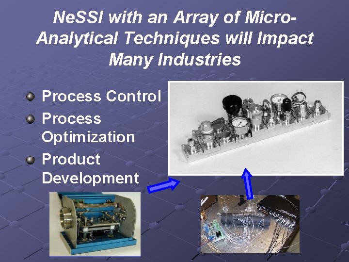 Ne. SSI with an Array of Micro. Analytical Techniques will Impact Many Industries Process