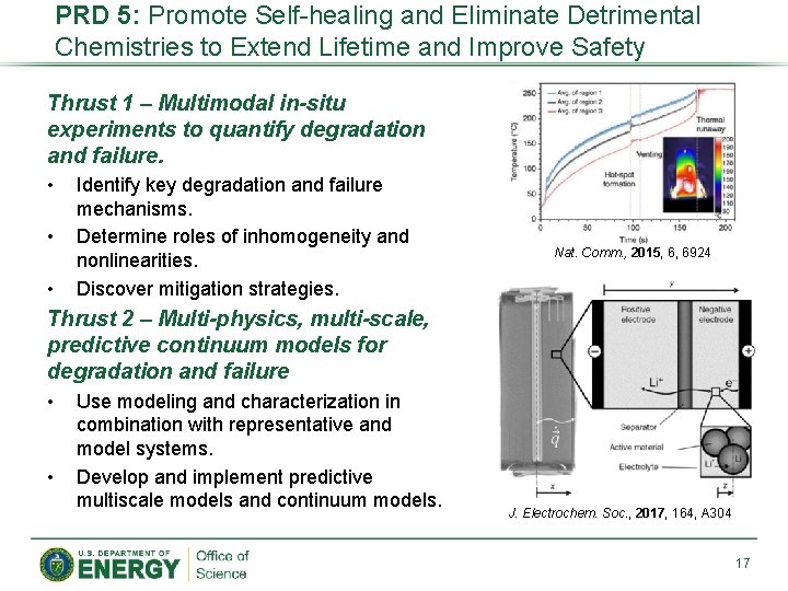 PRD 5: Promote Self-healing and Eliminate Detrimental Chemistries to Extend Lifetime and Improve Safety