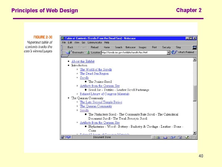 Principles of Web Design Chapter 2 40 