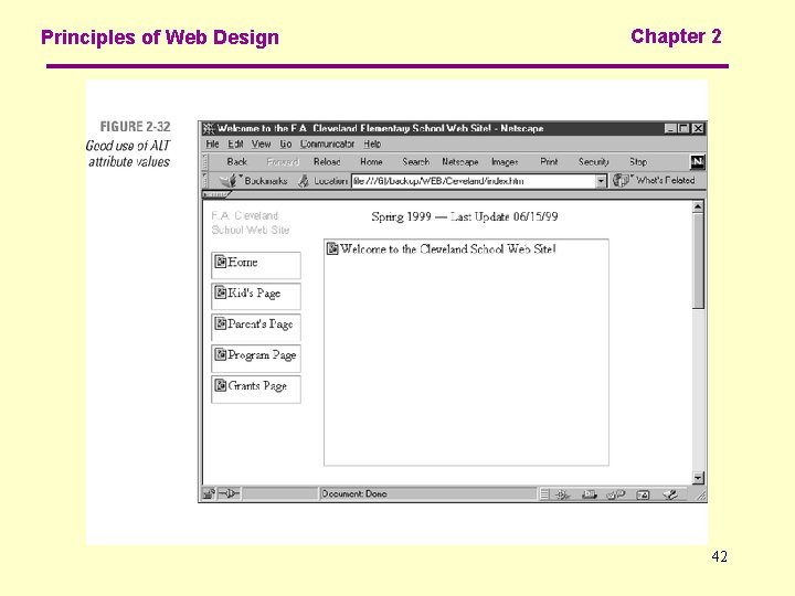 Principles of Web Design Chapter 2 42 