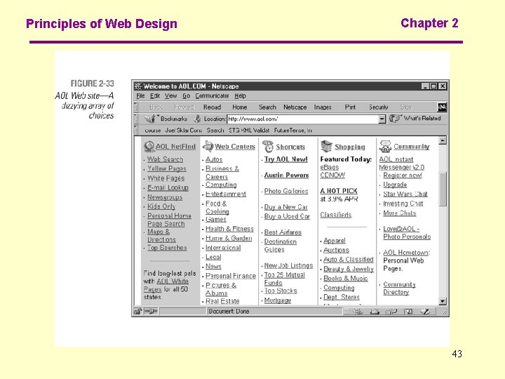 Principles of Web Design Chapter 2 43 