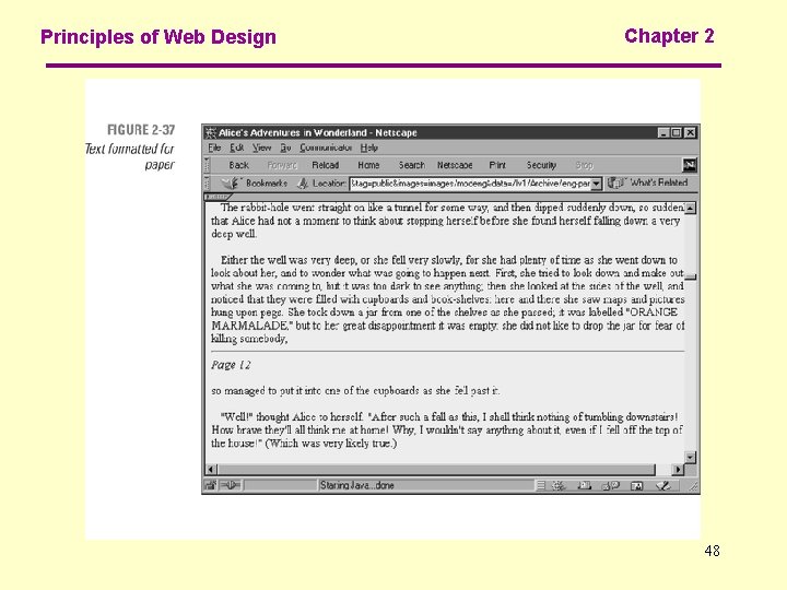 Principles of Web Design Chapter 2 48 