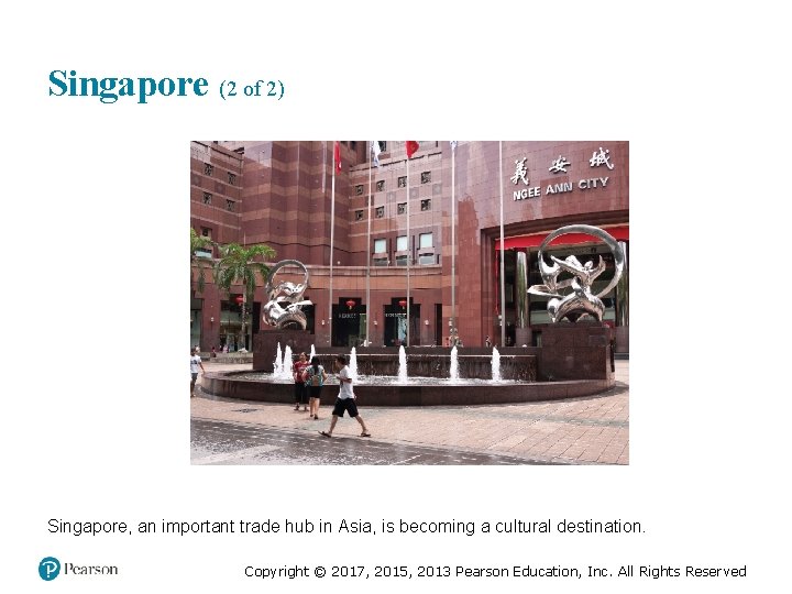 Singapore (2 of 2) Singapore, an important trade hub in Asia, is becoming a
