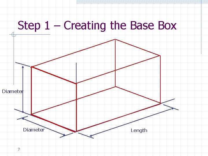 Step 1 – Creating the Base Box Diameter 7 Length 