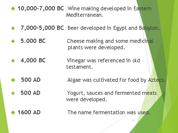  10, 000 -7, 000 BC Wine making developed in Eastern Mediterranean. 7, 000