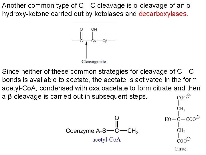 Another common type of C—C cleavage is α-cleavage of an αhydroxy-ketone carried out by