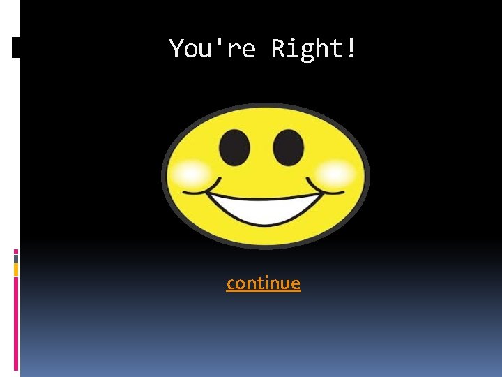 You're Right! continue 