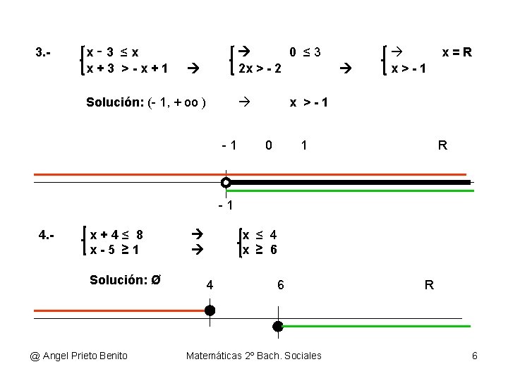 3. - x‑ 3 ≤x x+3 >-x+1 0 ≤ 3 2 x > -