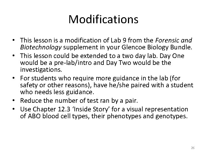Modifications • This lesson is a modification of Lab 9 from the Forensic and