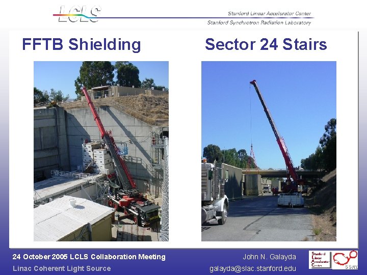FFTB Shielding 24 October 2005 LCLS Collaboration Meeting Linac Coherent Light Source Sector 24
