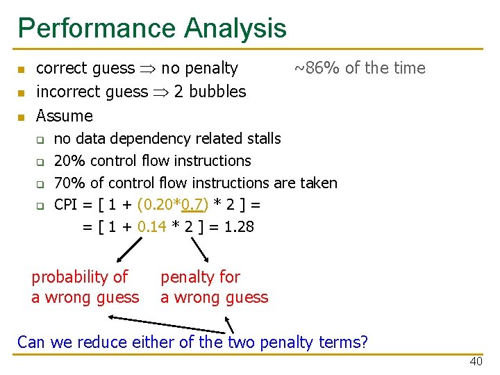 Performance Analysis n n n correct guess no penalty incorrect guess 2 bubbles Assume