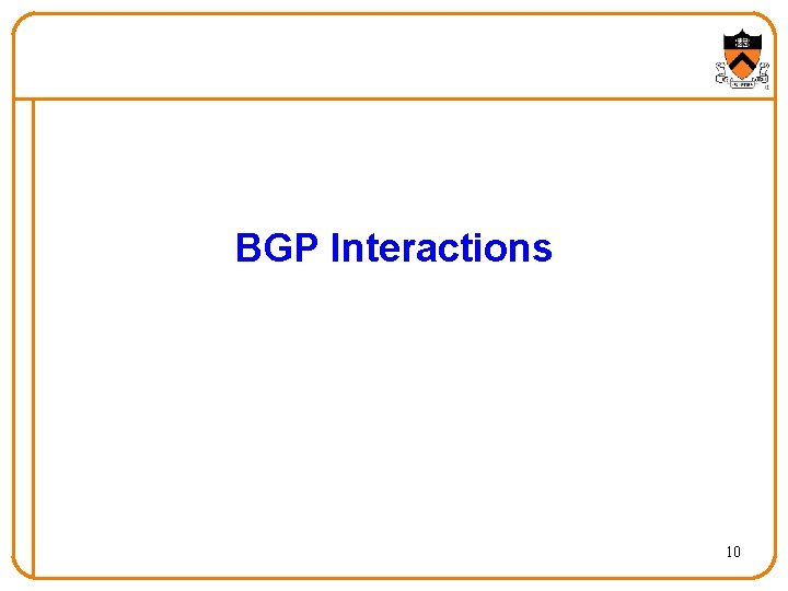 BGP Interactions 10 