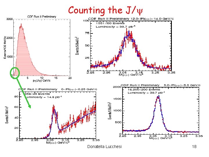 Counting the J/ Donatella Lucchesi 18 