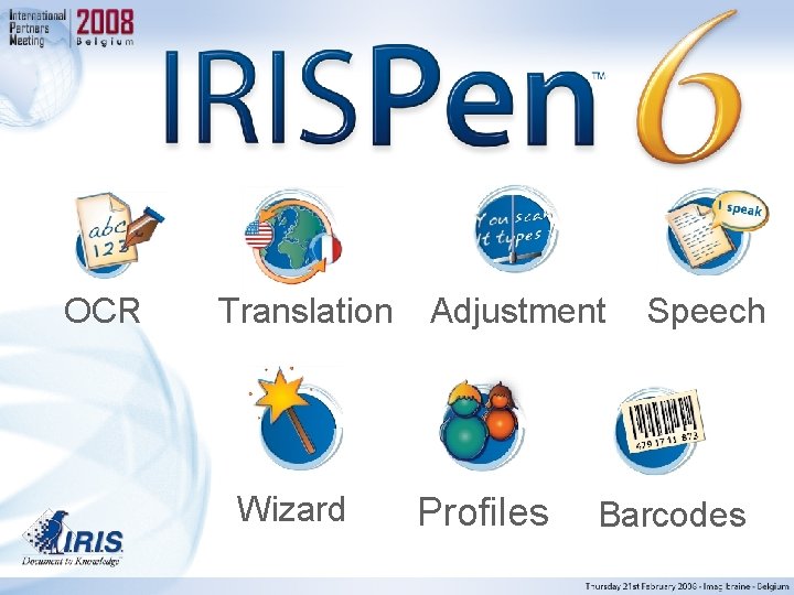 OCR Translation Wizard Adjustment Profiles Speech Barcodes 