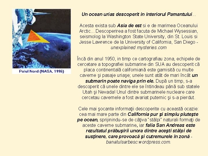 Un ocean urias descoperit in interiorul Pamantului. . . Acesta exista sub Asia de