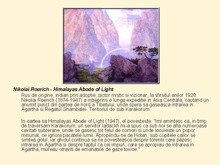 Nikolai Roerich - Himalayas Abode of Light Rus de origine, indian prin adoptie, pictor