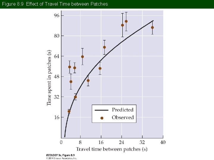 Figure 8. 9 Effect of Travel Time between Patches 