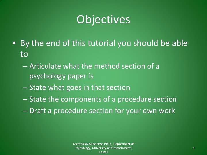 Objectives • By the end of this tutorial you should be able to – Objectives • By the end of this tutorial you should be able to –