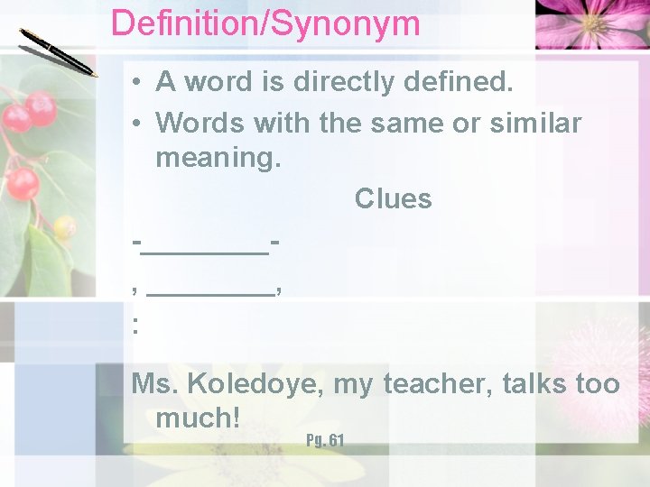 Chapter 2 Vocabulary Bridging the Gap 9e Brenda