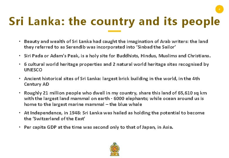 4 Sri Lanka: the country and its people • Beauty and wealth of Sri