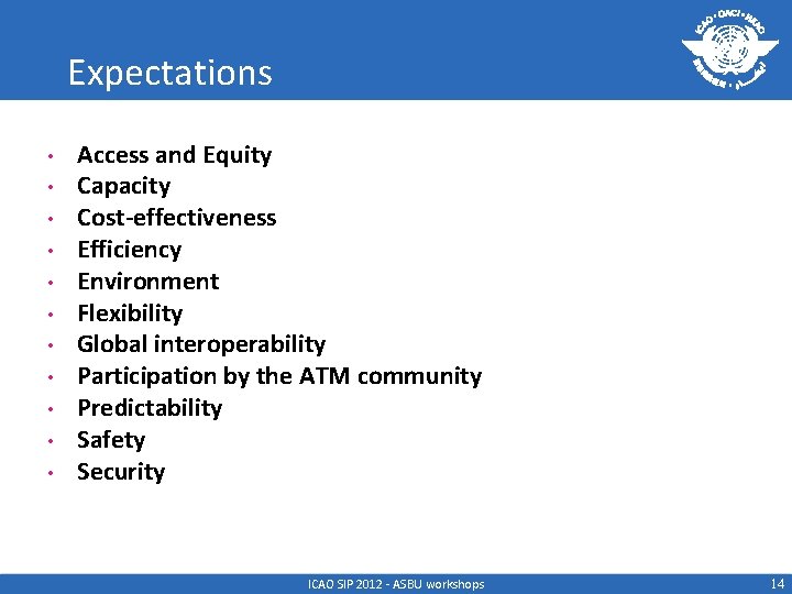 Expectations • • • Access and Equity Capacity Cost-effectiveness Efficiency Environment Flexibility Global interoperability