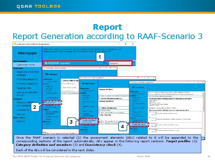 Report Generation according to RAAF-Scenario 3 1 2 3 4 Once the RAAF scenario