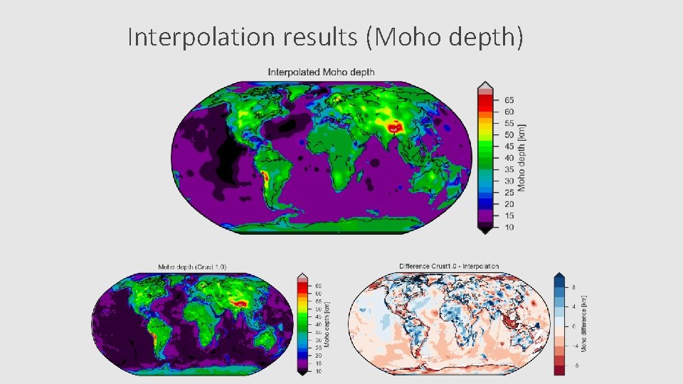 Interpolation results (Moho depth) 