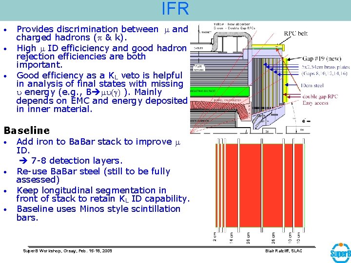 IFR • • • Provides discrimination between m and charged hadrons ( & k).