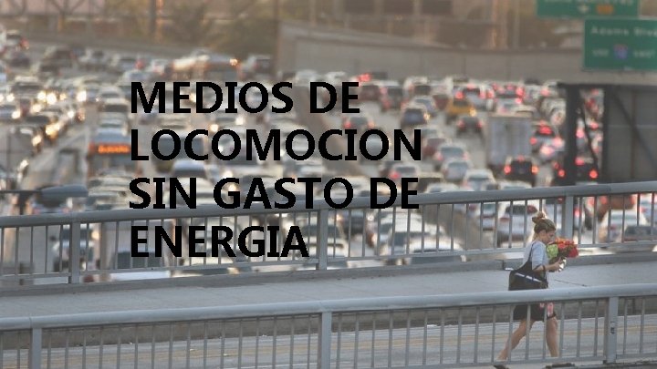MEDIOS DE LOCOMOCION SIN GASTO DE ENERGIA 