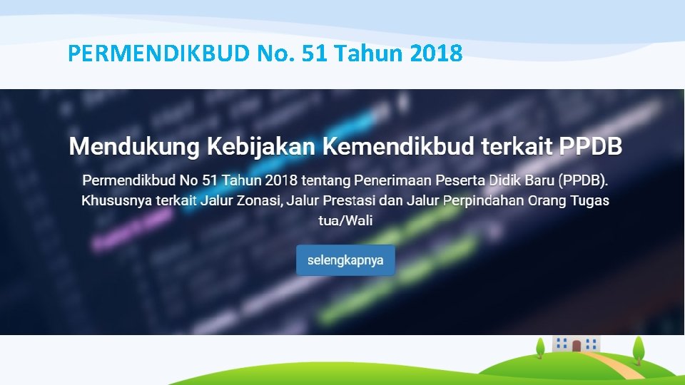 PERMENDIKBUD No. 51 Tahun 2018 
