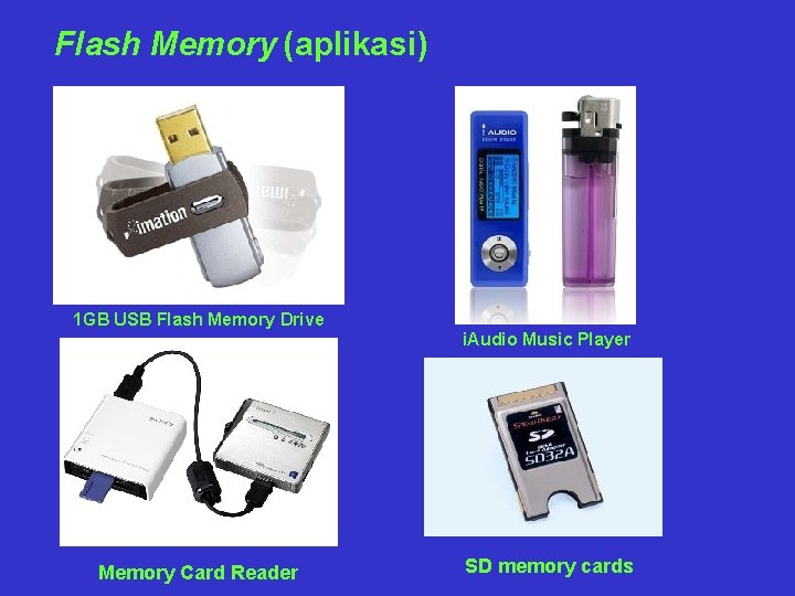 Flash Memory (aplikasi) 1 GB USB Flash Memory Drive i. Audio Music Player Memory