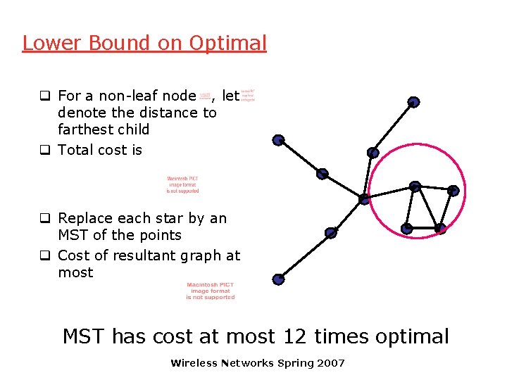 Lower Bound on Optimal q For a non-leaf node , let denote the distance