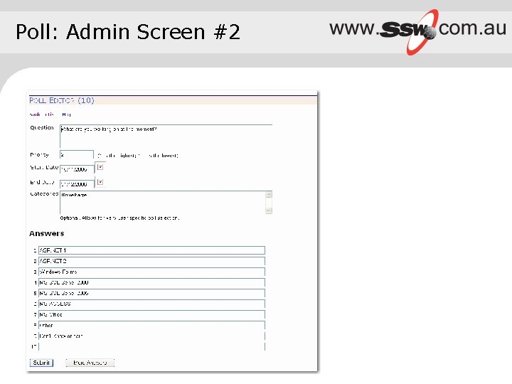 Poll: Admin Screen #2 