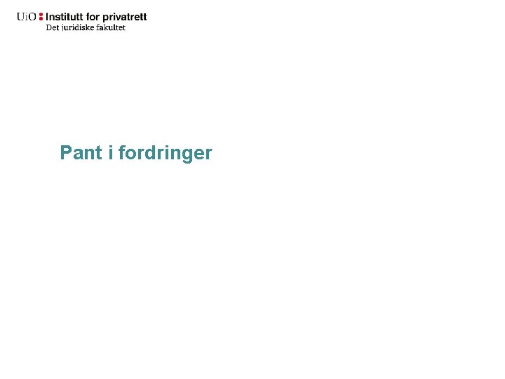 Pant i fordringer 