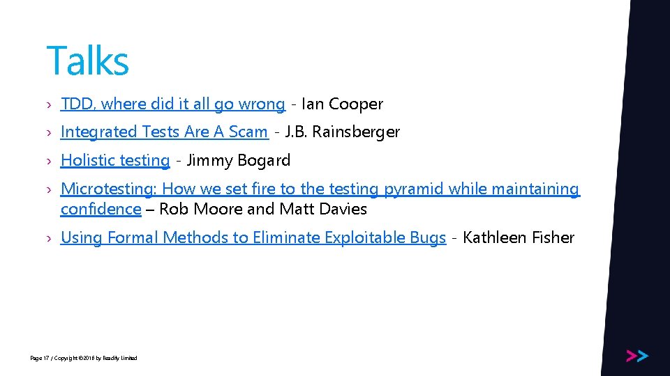 Talks › TDD, where did it all go wrong - Ian Cooper › Integrated