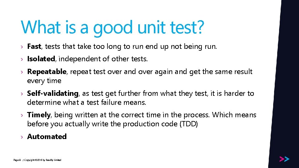 What is a good unit test? › Fast, tests that take too long to