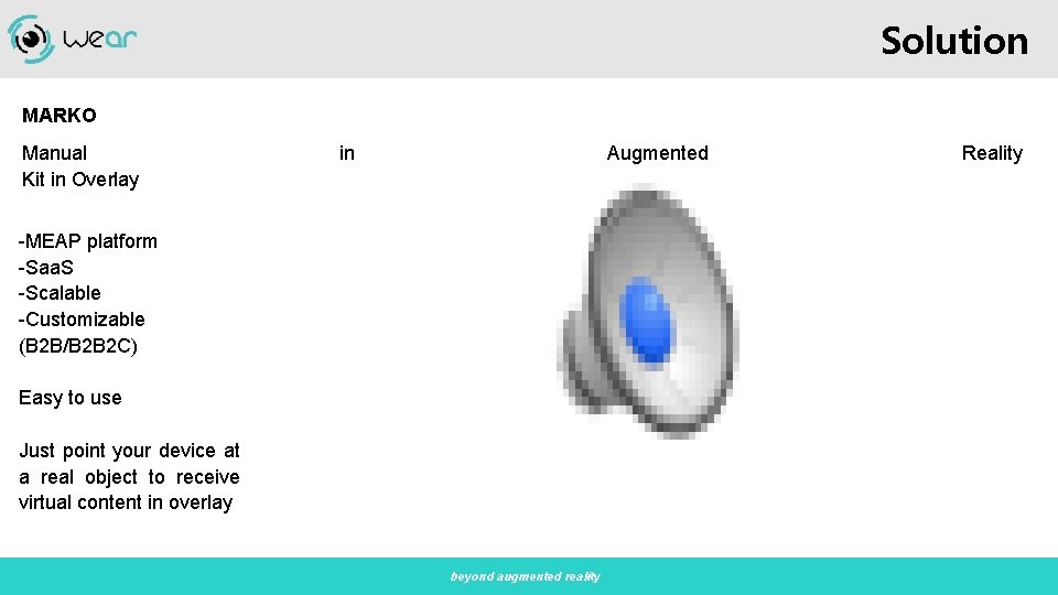 Solution MARKO Manual Kit in Overlay in Augmented -MEAP platform -Saa. S -Scalable -Customizable