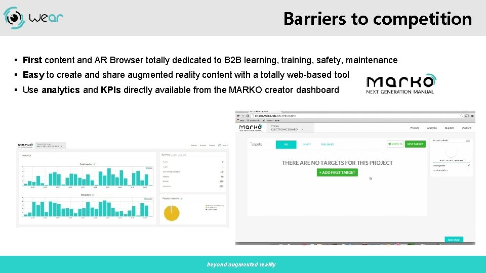 Barriers to competition § First content and AR Browser totally dedicated to B 2