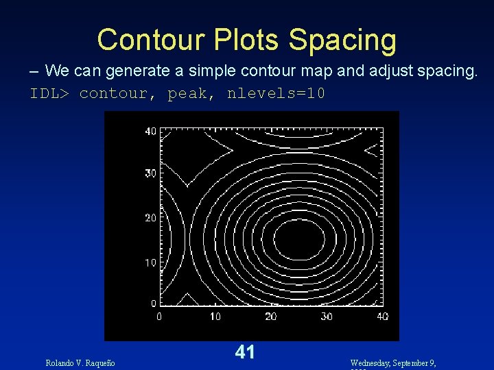 Contour Plots Spacing – We can generate a simple contour map and adjust spacing.