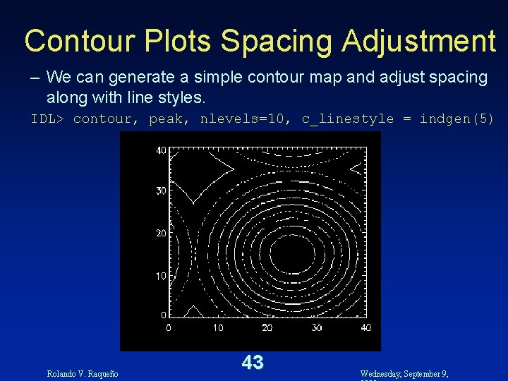 Contour Plots Spacing Adjustment – We can generate a simple contour map and adjust