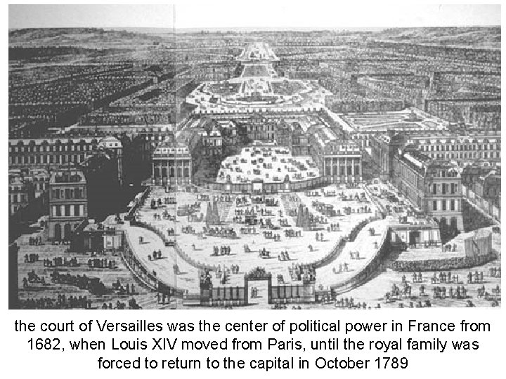 the court of Versailles was the center of political power in France from 1682,