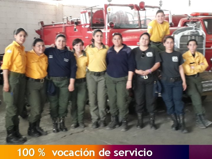 100 % vocación de servicio 