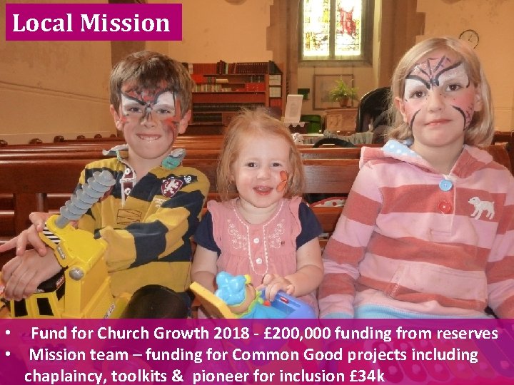 Local Mission • Fund for Church Growth 2018 - £ 200, 000 funding from